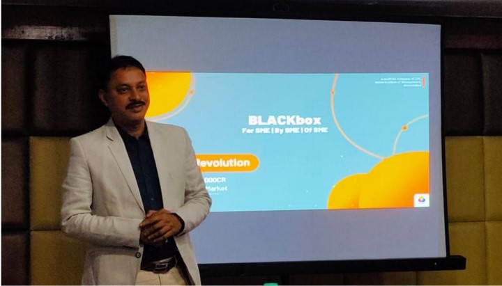 Bishwajit Sutradhar addressing BLACKbox Channel Event, Kolkata